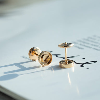 [NOBLE AURA]LOVE EARRINGS PINK GOLD 10MM