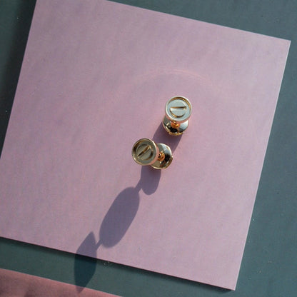 [NOBLE AURA]LOVE EARRINGS PINK GOLD 10MM