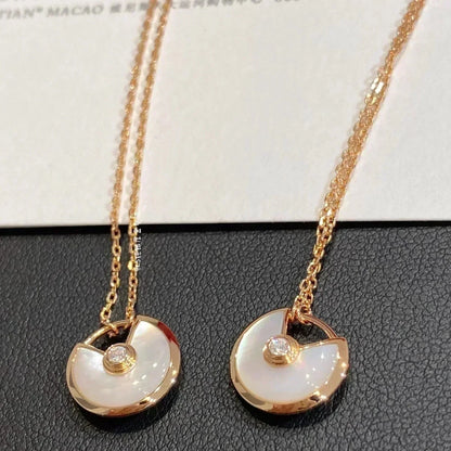 [NOBLE AURA]AMULETTE ROSE GOLD MOP NECKLACE