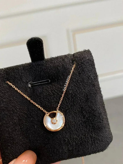 [NOBLE AURA]AMULETTE ROSE GOLD MOP NECKLACE