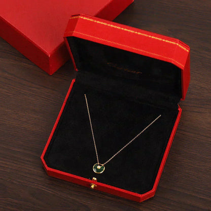 [NOBLE AURA]AMULETTE GOLD MALACHITE NECKLACE