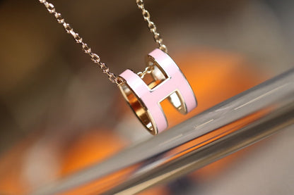 [NOBLE AURA]POP H PEDANT PINK GOLD