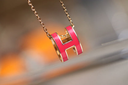 [NOBLE AURA]POP H PEDANT PINK GOLD