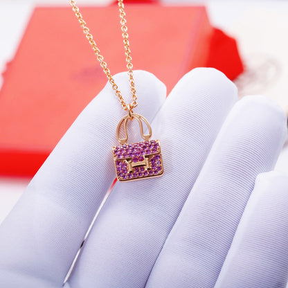 [NOBLE AURA]CONSTANCE PEDANT PURPLE DIAMOND NECKLACE