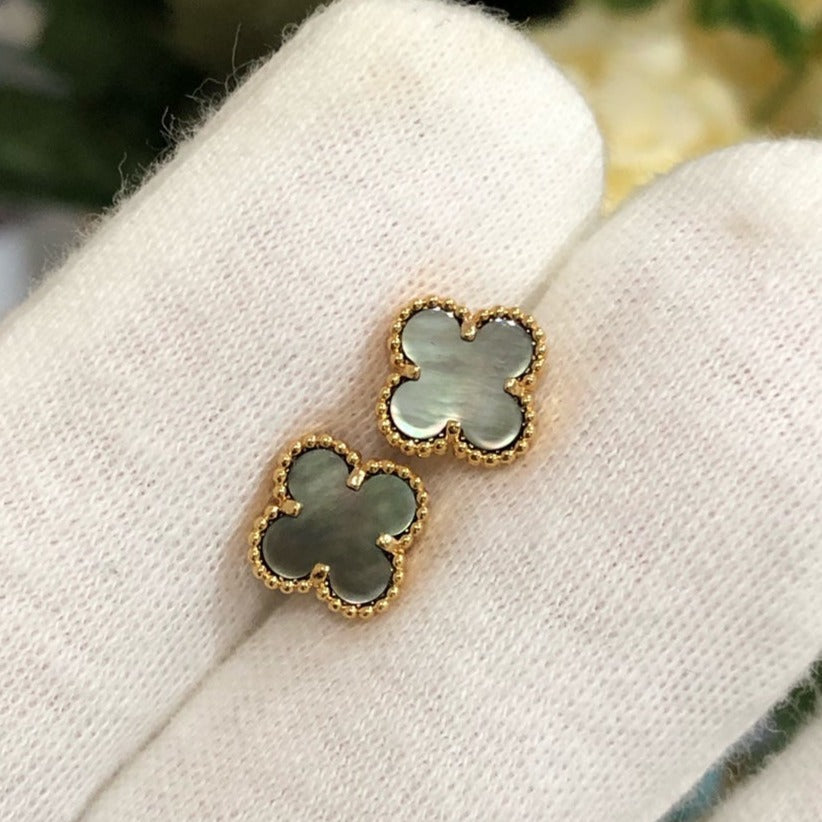 [NOBLE AURA]CLOVER MINI GOLD EARRINGS