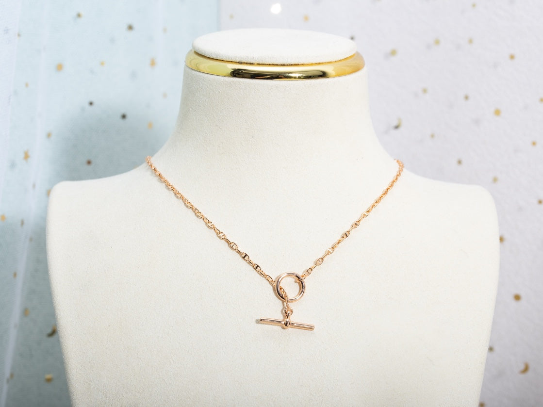 [NOBLE AURA]ECHAPPEE NECKLACE PINK GOLD