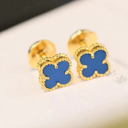 [NOBLE AURA]CLOVER MINI 9.5MM TURQUOISE EARRINGS