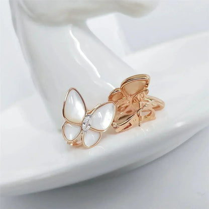 [NOBLE AURA]BUTTERFLY MOP DIAMOND EARRINGS