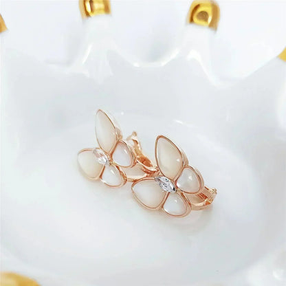 [NOBLE AURA]BUTTERFLY MOP DIAMOND EARRINGS