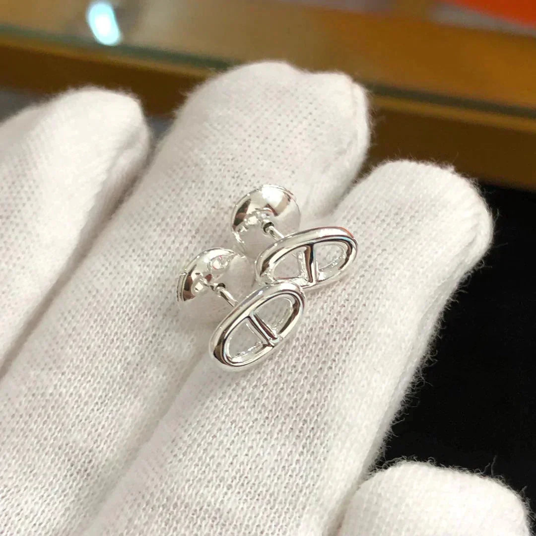 [NOBLE AURA]CHAINE SMALL EARRINGS GOLD AND SILVER