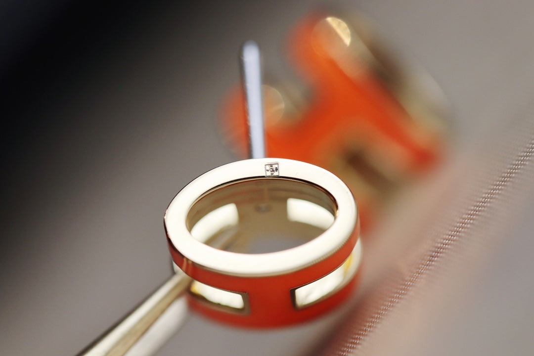 [NOBLE AURA]MINI POP H EARRINGS ORANGE