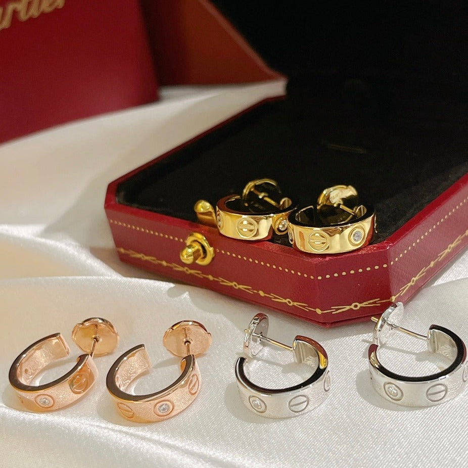 [NOBLE AURA] LOVE EARRINGS 5.7MM 2 DIAMONDS