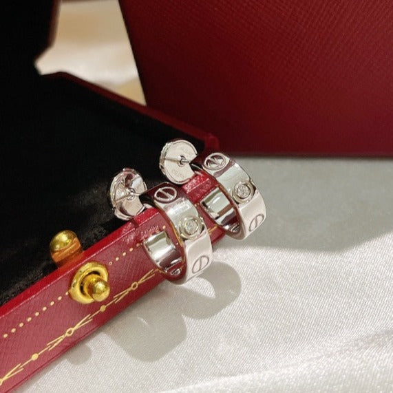 [NOBLE AURA]LOVE EARRINGS 5.7MM 2 DIAMONDS