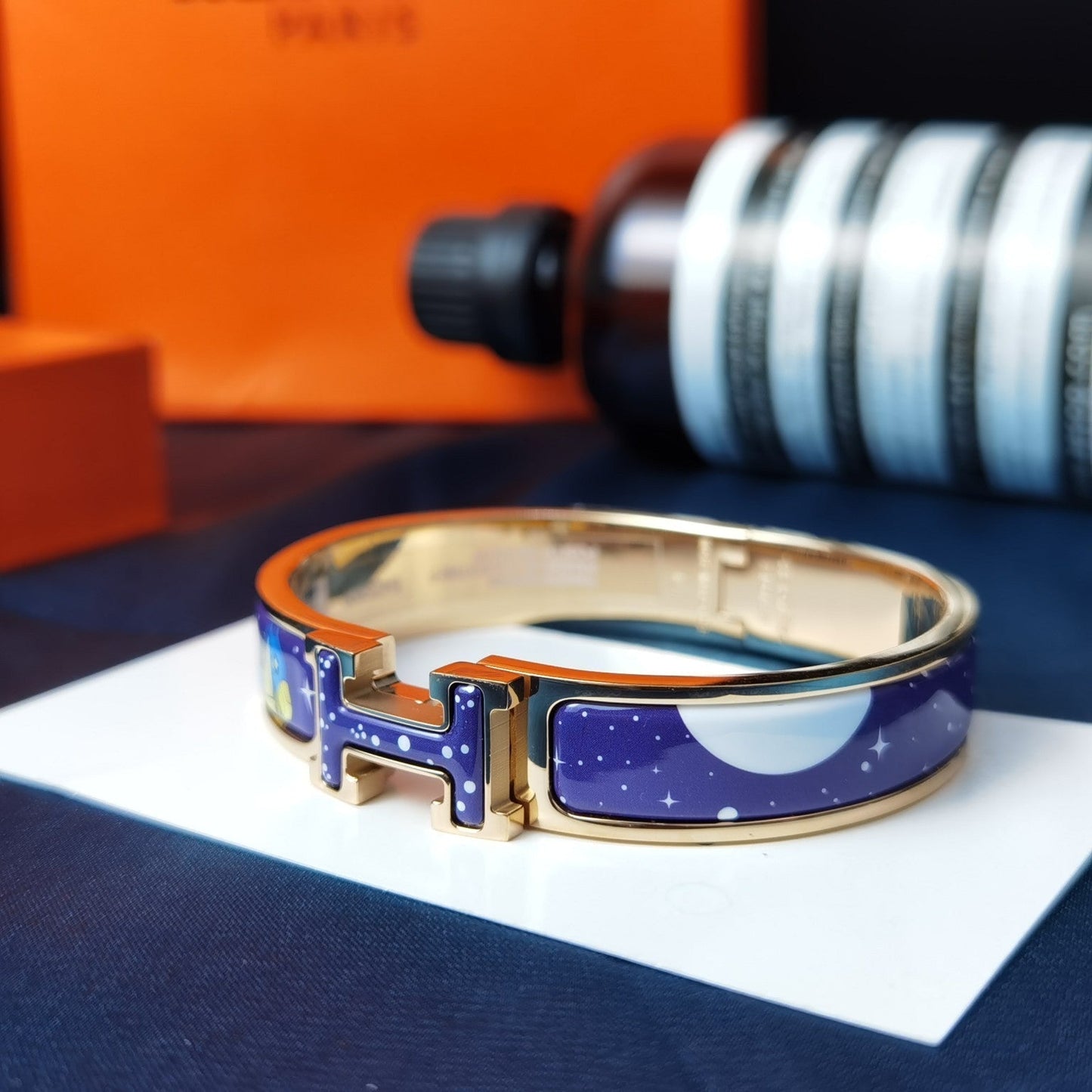 [NOBLE AURA]H STAR AND MOON BRACELET 12MM