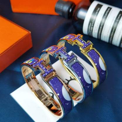 [NOBLE AURA]H STAR AND MOON BRACELET 12MM