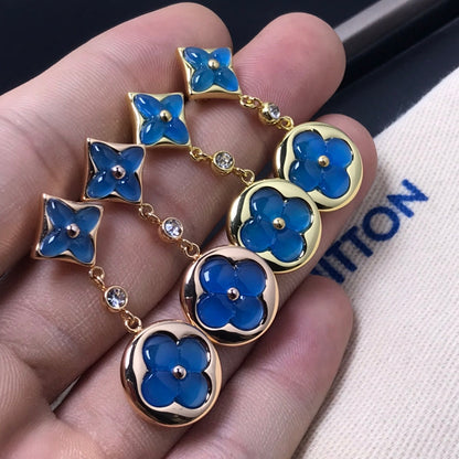 [NOBLE AURA]STAR AND SUN AGATE DIAMOND EARRINGS