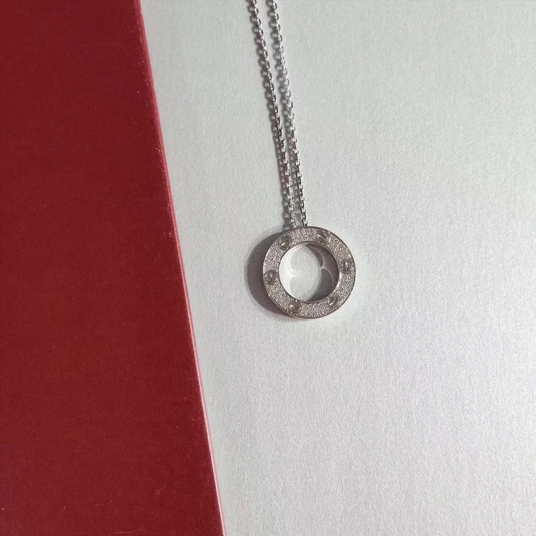[NOBLE AURA]LOVE NECKLACE ADJUSTABLE SILVER