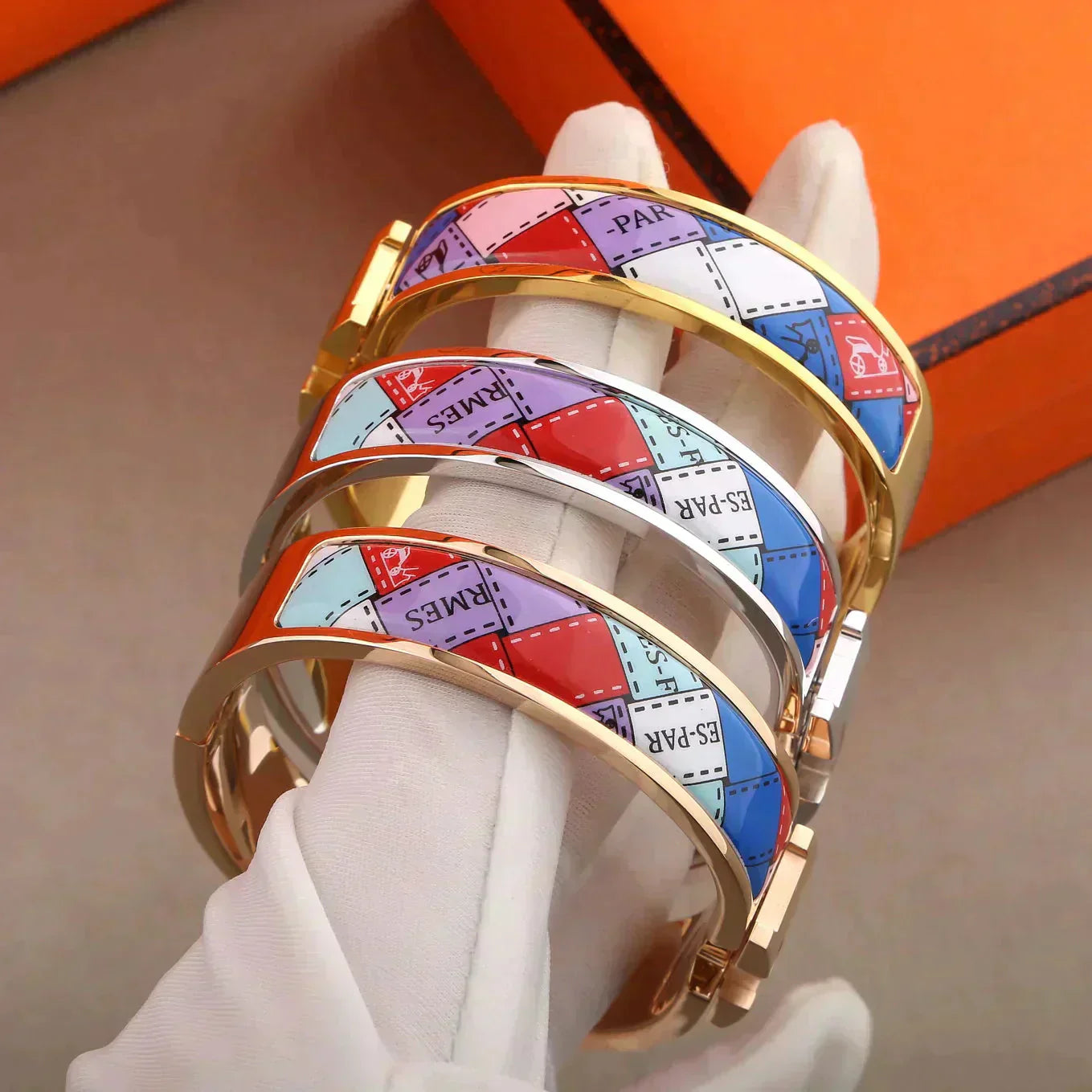 [NOBLE AURA]H BRACELET DOTTED BORDER 12MM