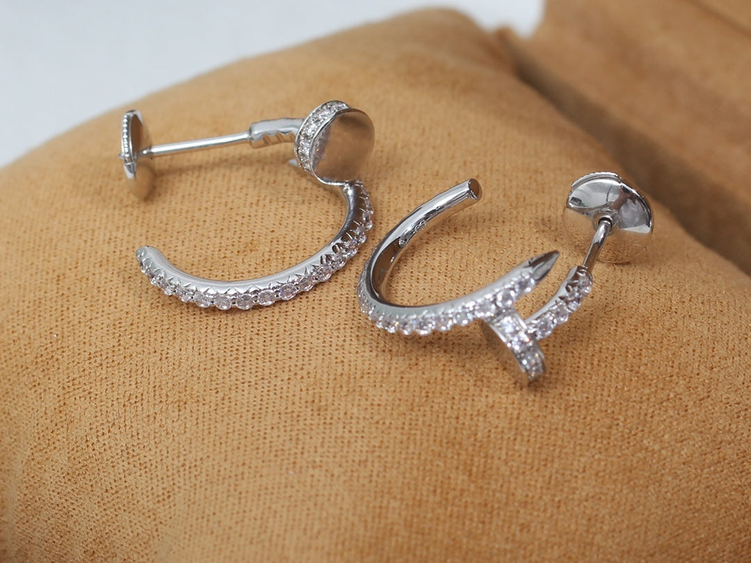 [NOBLE AURA]JUSTE EARRINGS 12.75MM SILVER DIAMOND