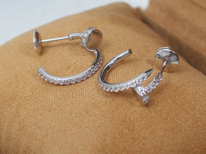[NOBLE AURA]JUSTE EARRINGS 12.75MM SILVER DIAMOND