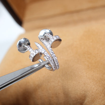 [NOBLE AURA]JUSTE EARRINGS 12.75MM SILVER DIAMOND