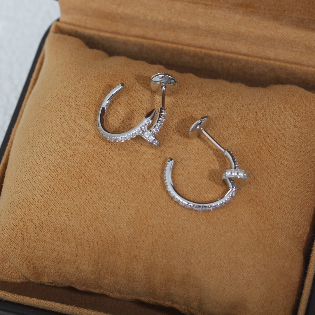 [NOBLE AURA]JUSTE EARRINGS 12.75MM SILVER DIAMOND