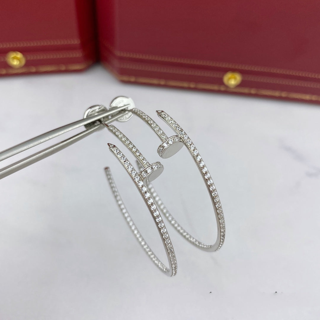 [NOBLE AURA]JUSTE EARRINGS FULL DIAMONDS 1.8MM