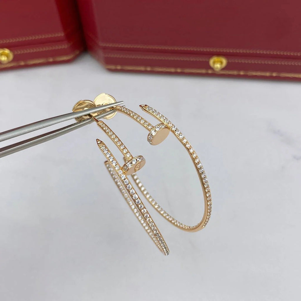 [NOBLE AURA] JUSTE FULL DIAMOND LARGE EARRINGS