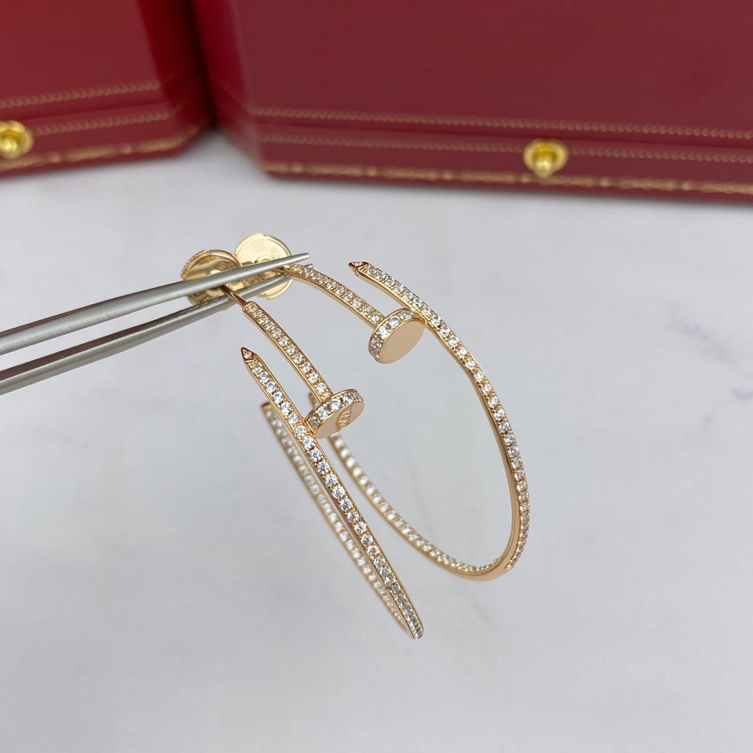 [NOBLE AURA]JUSTE EARRINGS FULL DIAMONDS 1.8MM