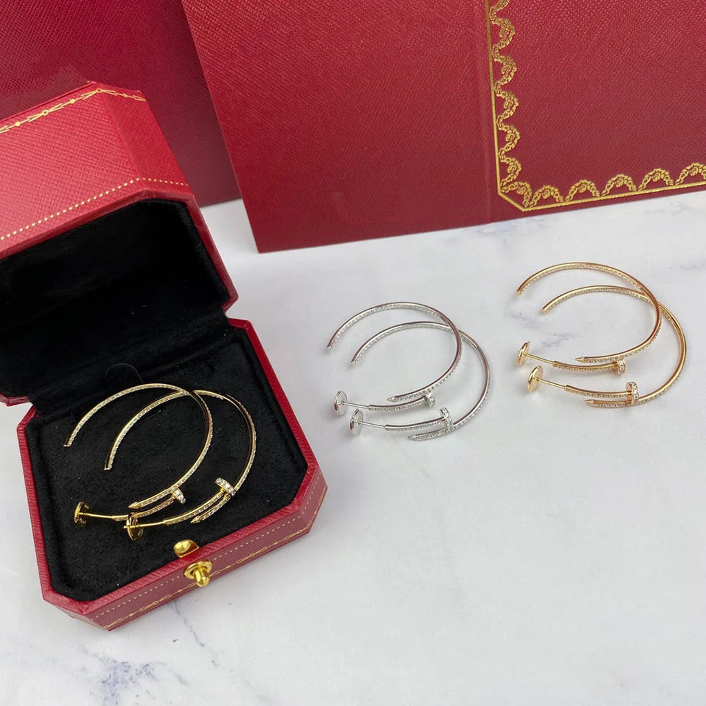 [NOBLE AURA] JUSTE FULL DIAMOND LARGE EARRINGS