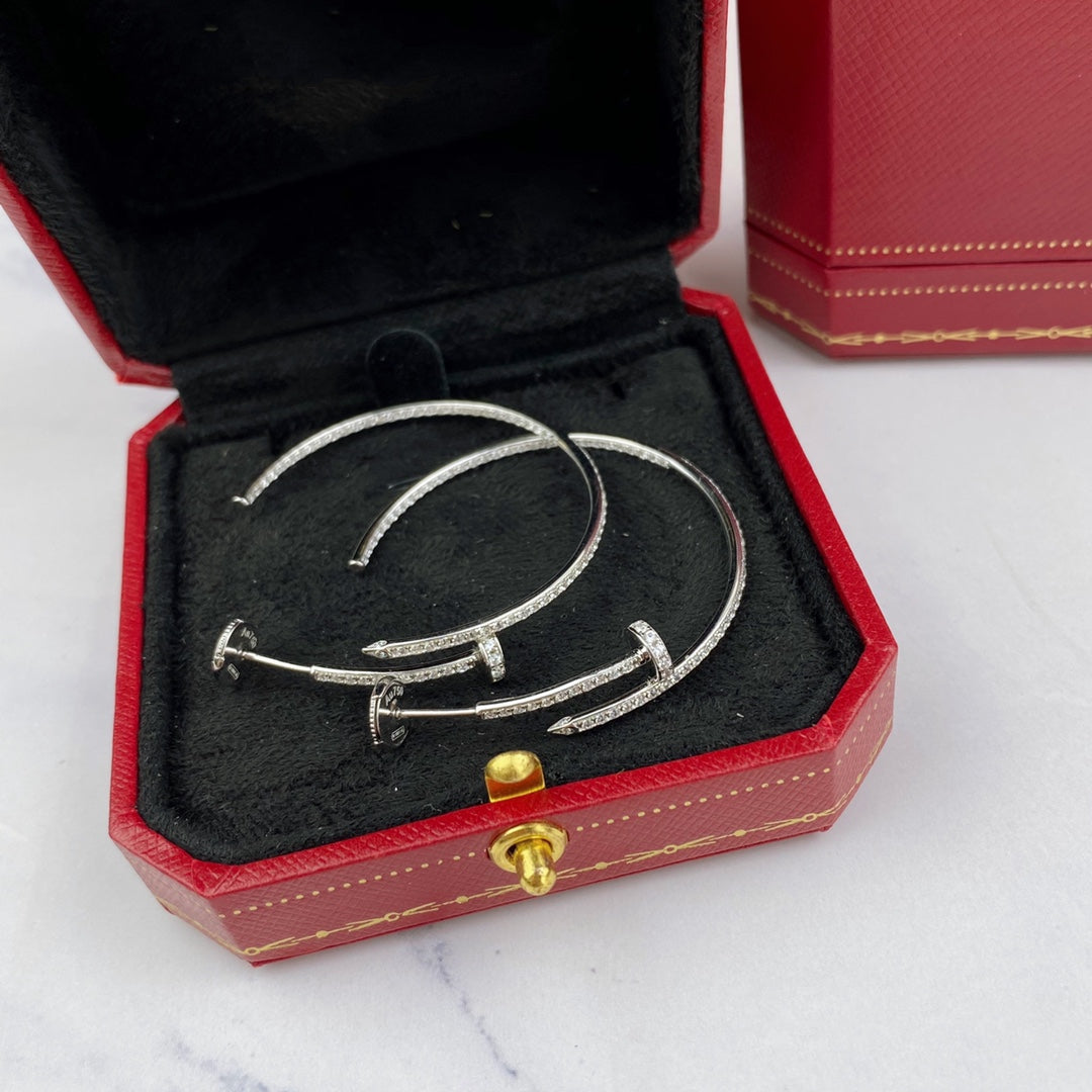 [NOBLE AURA]JUSTE EARRINGS FULL DIAMONDS 1.8MM