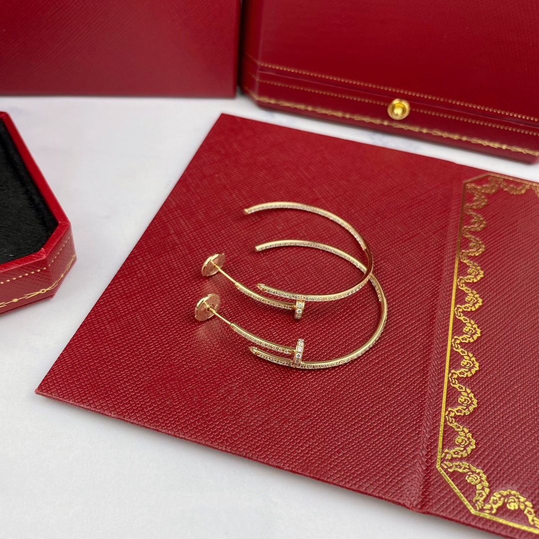 [NOBLE AURA]JUSTE EARRINGS FULL DIAMONDS 1.8MM