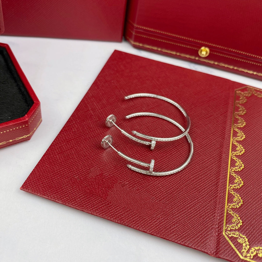 [NOBLE AURA]JUSTE EARRINGS FULL DIAMONDS 1.8MM