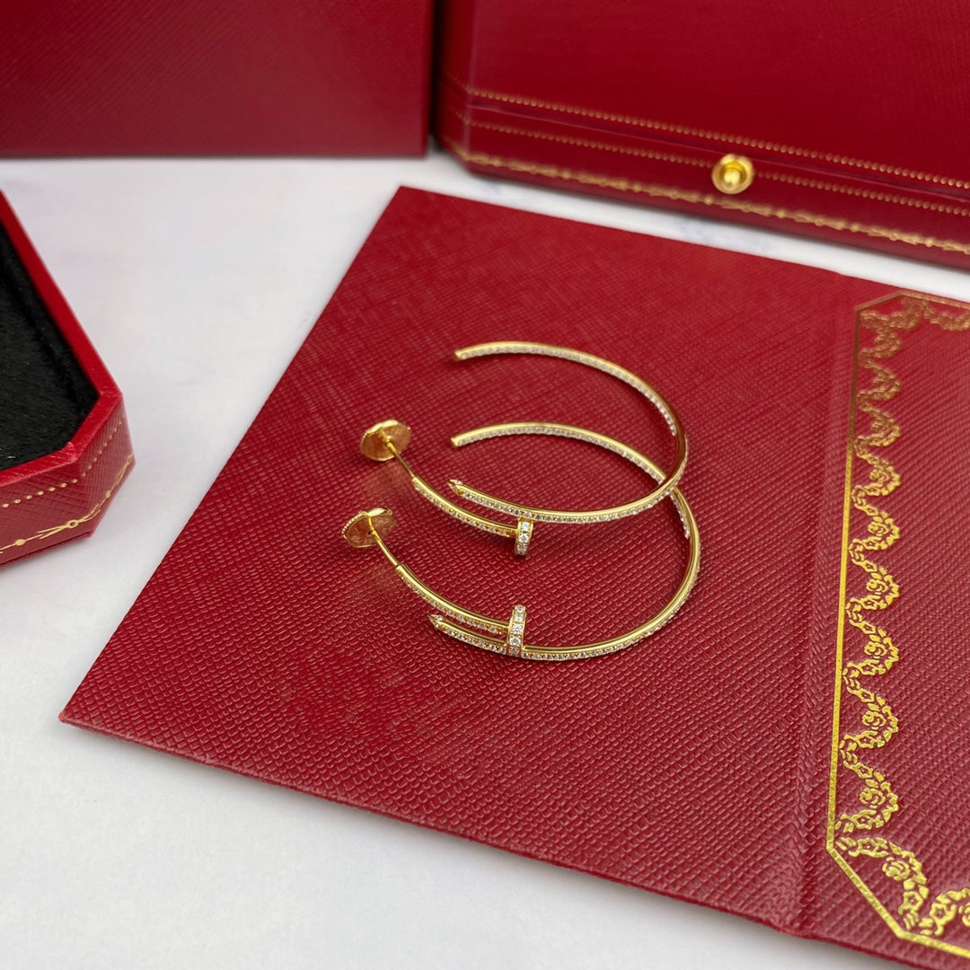 [NOBLE AURA]JUSTE EARRINGS FULL DIAMONDS 1.8MM