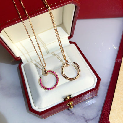 [NOBLE AURA] JUSTE NECKLACE RED FULL DIAMONDS