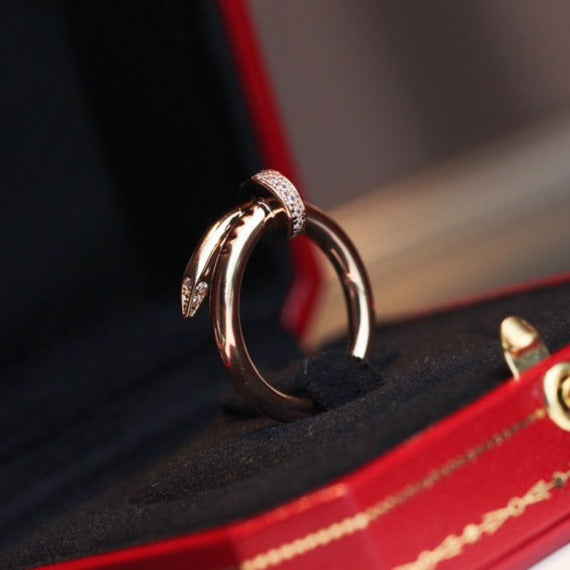 [NOBLE AURA]JUSTE RING 2.65MM PINK GOLD DIAMOND