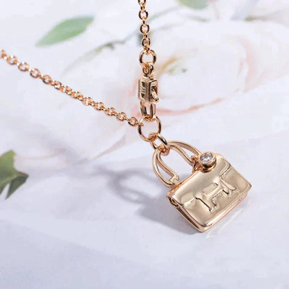 [NOBLE AURA]AMULETTE PEDANT ROSE GOLD NECKLACE