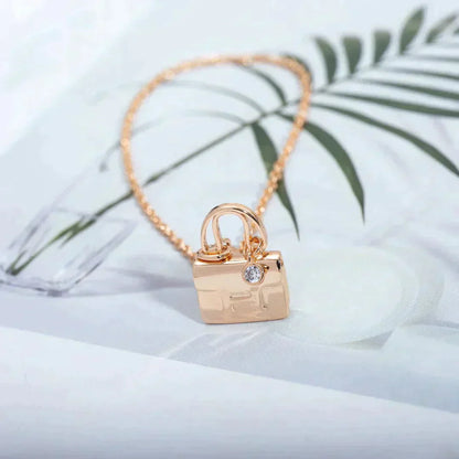 [NOBLE AURA]AMULETTE PEDANT ROSE GOLD NECKLACE