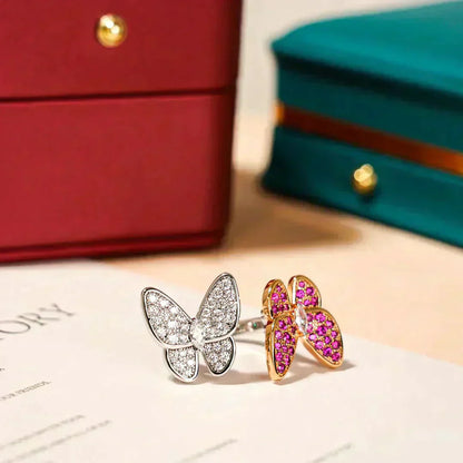 [NOBLE AURA]TWIN BUTTERFLY DIAMOND RING