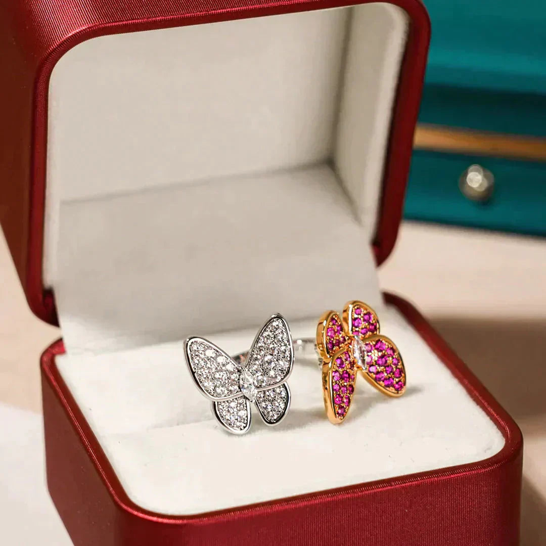 [NOBLE AURA]TWIN BUTTERFLY DIAMOND RING