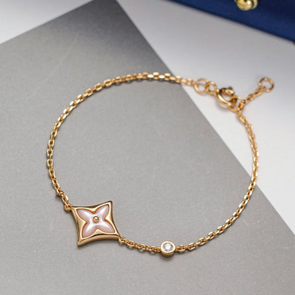 [NOBLE AURA]STAR 1 DIAMOND PINK GOLD BRACELET