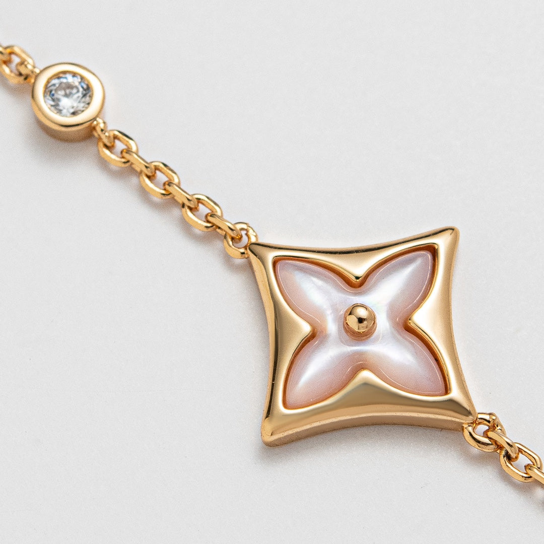 [NOBLE AURA]STAR 1 DIAMOND PINK GOLD BRACELET