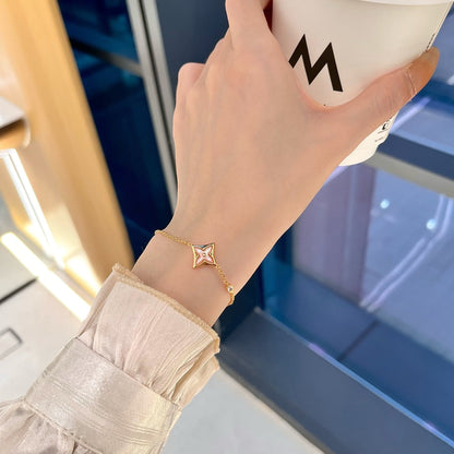 [NOBLE AURA]STAR 1 DIAMOND PINK GOLD BRACELET