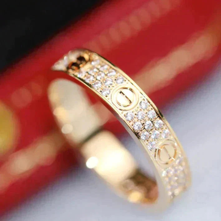 [NOBLE AURA]LOVE RING 4.0MM DIAMOND PAVED