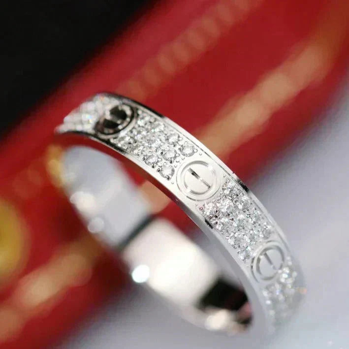 [NOBLE AURA]LOVE RING 4.0MM DIAMOND PAVED