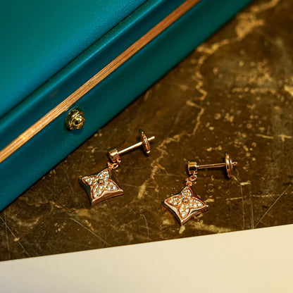 [NOBLE AURA]STAR DIAMONDS EARRINGS GOLD