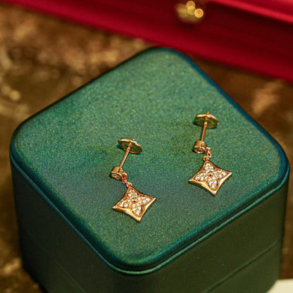 [NOBLE AURA]STAR DIAMONDS EARRINGS GOLD