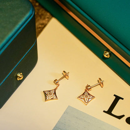 [NOBLE AURA]STAR DIAMONDS EARRINGS GOLD
