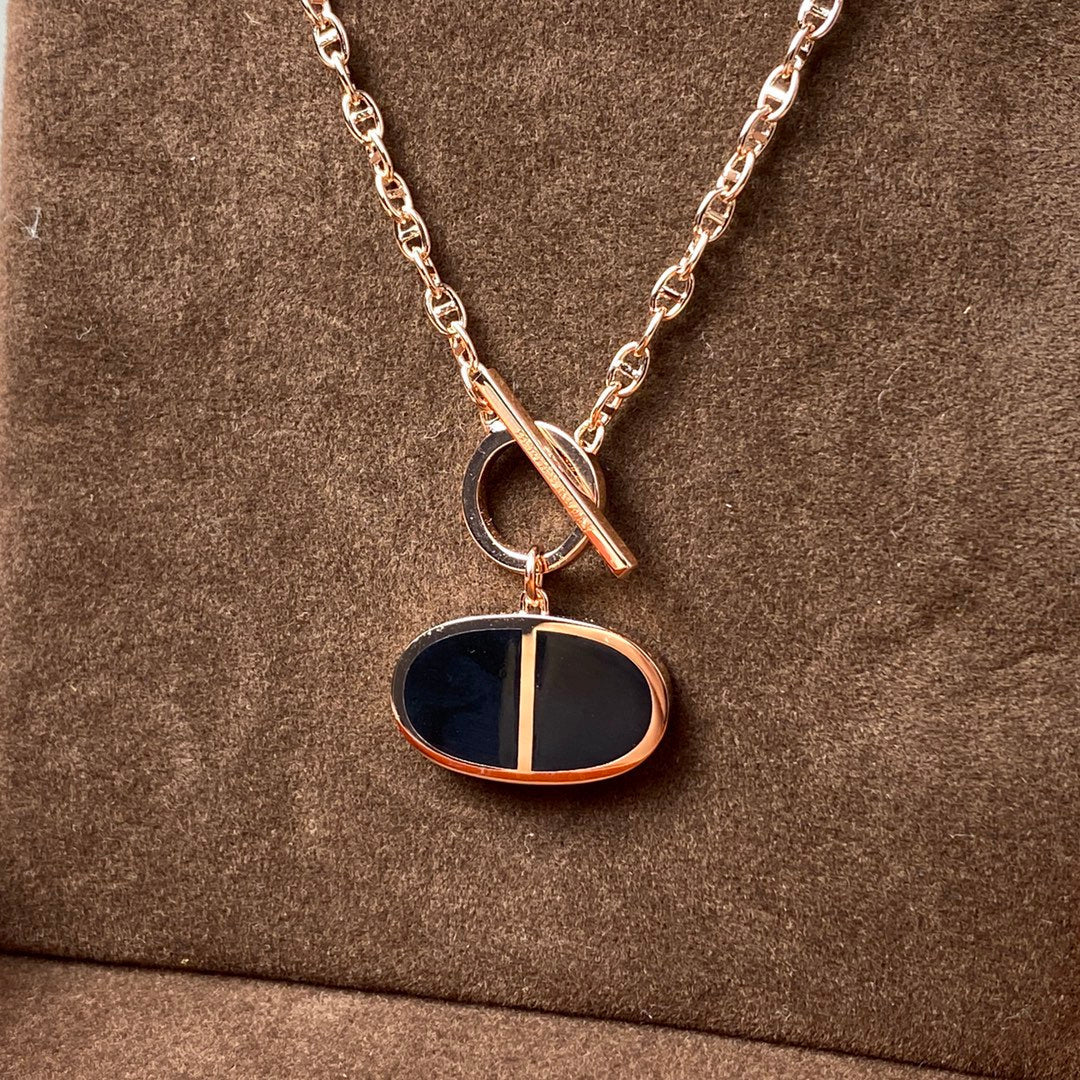 [NOBLE AURA]CHAINE VERSO BLACK CERAMIC NECKLACE