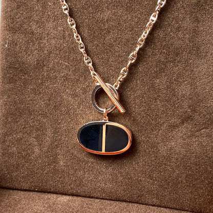 [NOBLE AURA]CHAINE VERSO BLACK CERAMIC NECKLACE